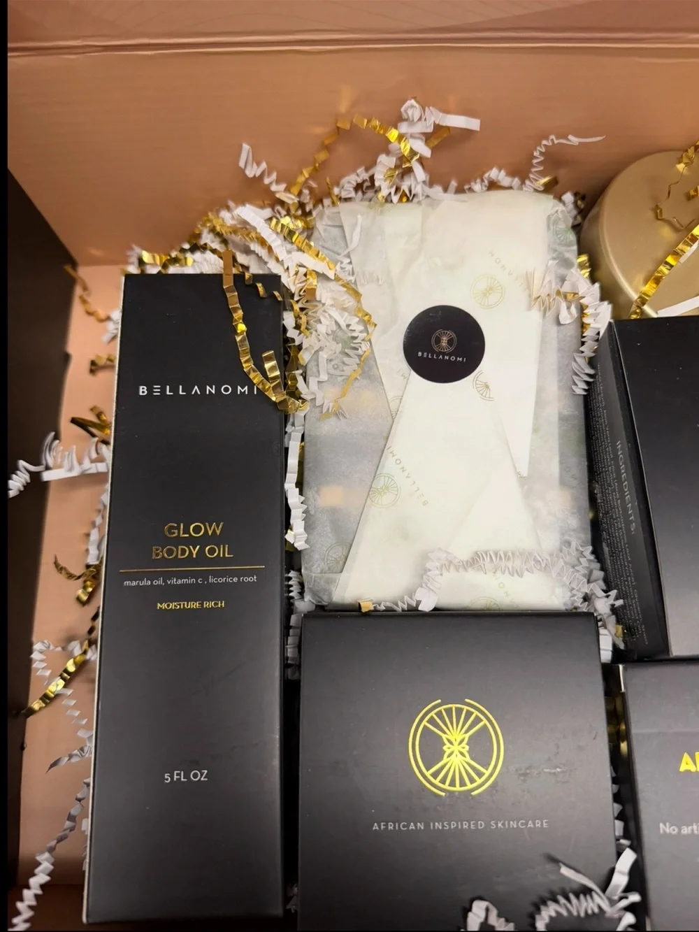 African Soap, Sponge Oil, hair and skin care Set